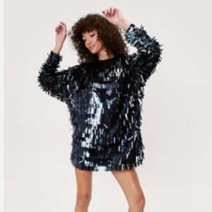 3D Sequin Oversized Dress - Size 10